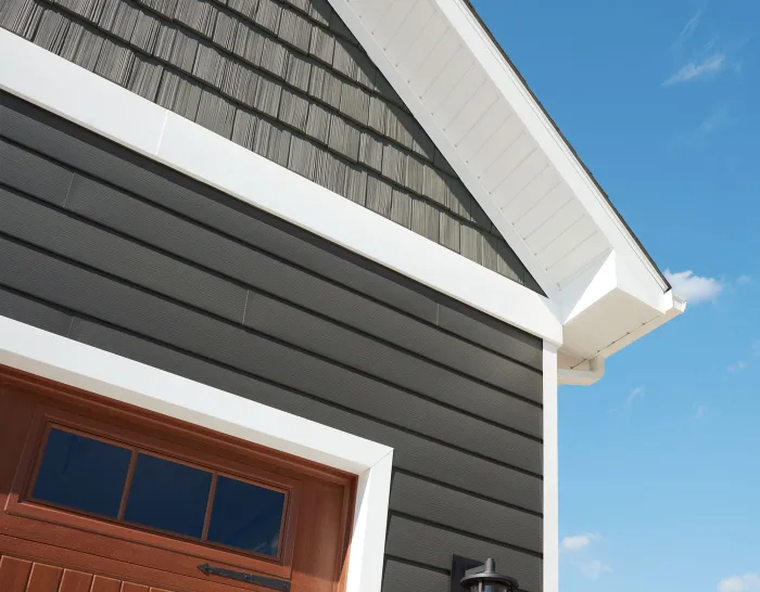 House exterior with siding and coordinated trim